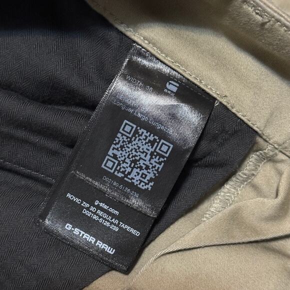 G Star Raw Rovic Zip 3D Regular Tapered Cargo Pants Size 36x32 - Picture 4 of 4